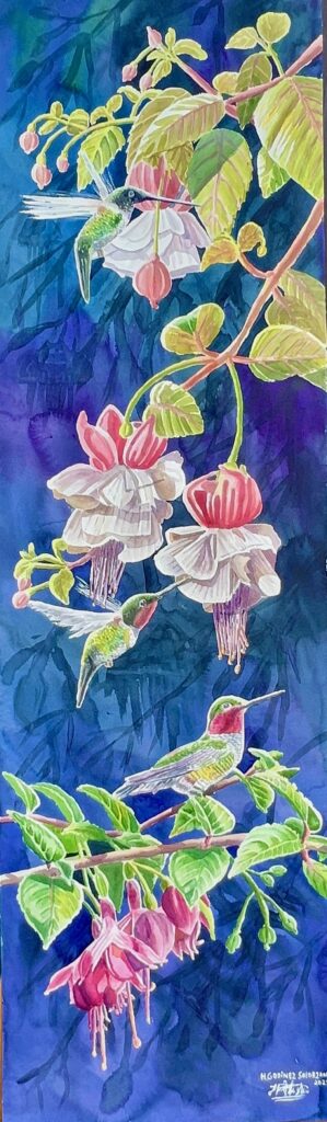 23-Aquarell 129x38 cm.